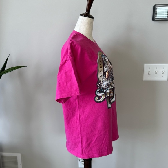 Harley Davidson 70th Anniversary Sturges Pink Graphic T-Shirt with Eagle Design - Picture 6 of 7